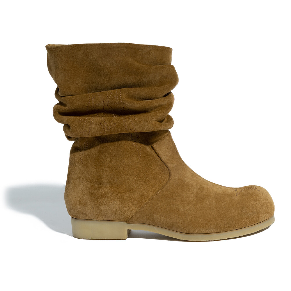 DRAPED WESTERN BOOTS (CAMEL)