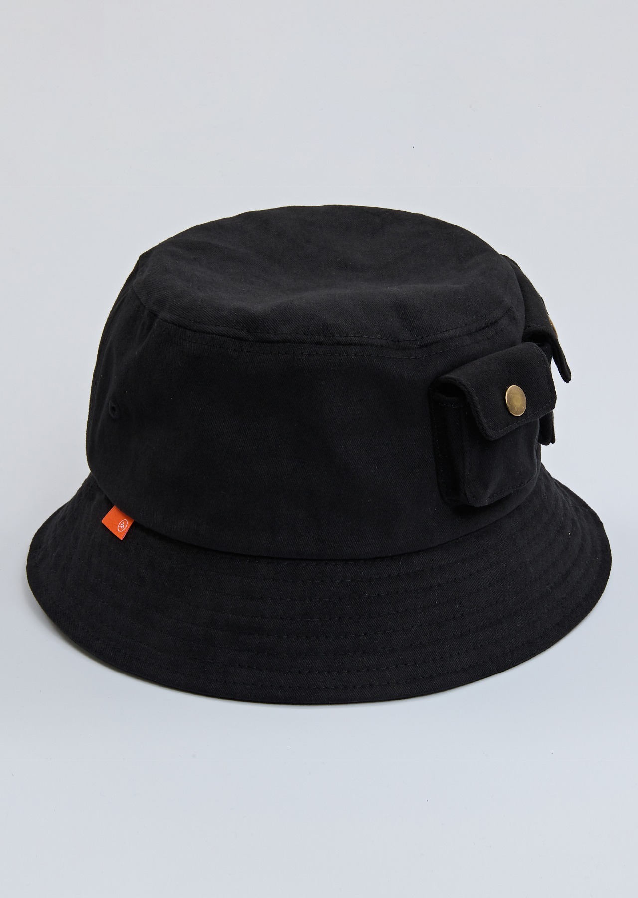 Two pockets bucket hat (BLACK)
