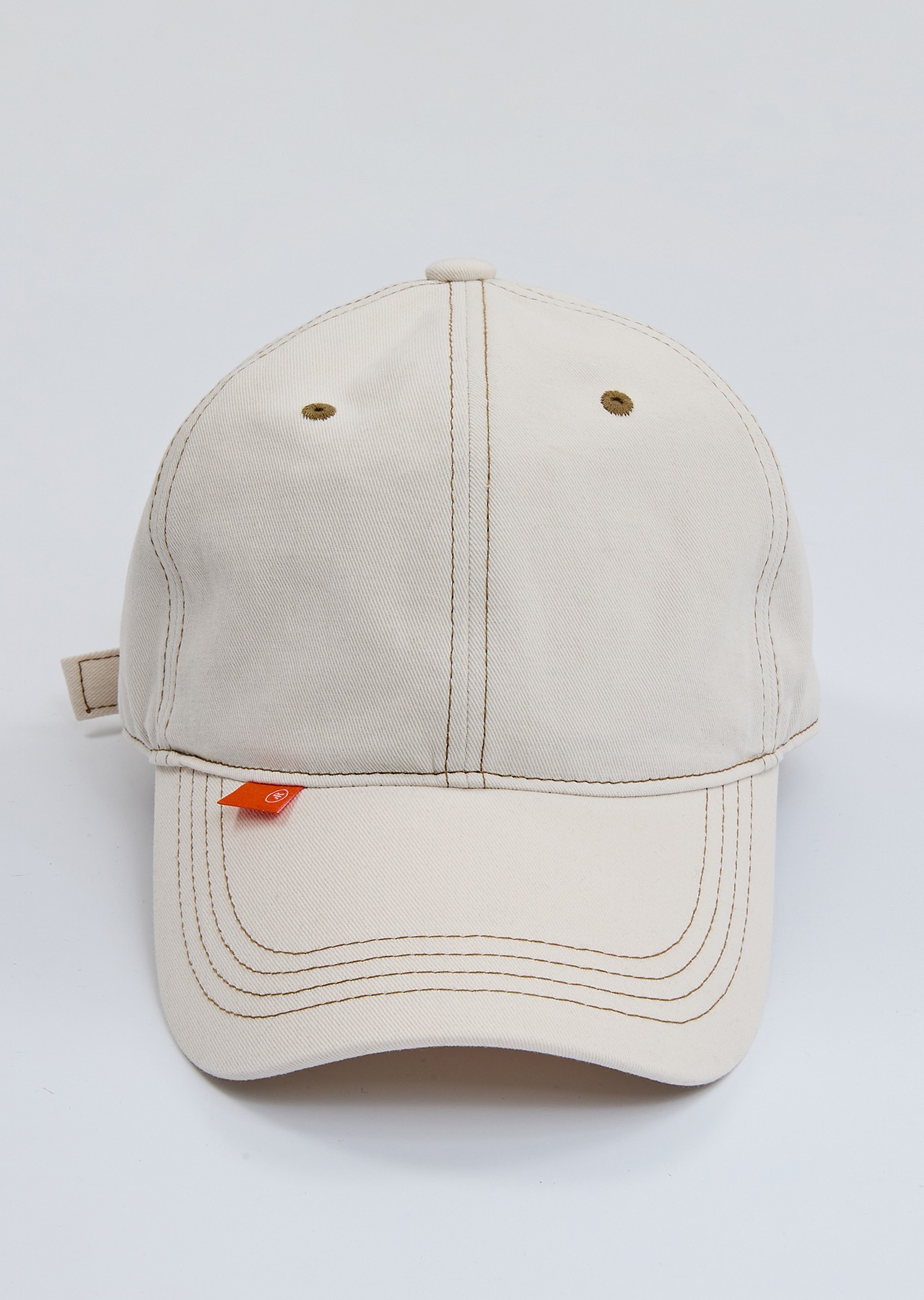 Stitch ball cap (BEIGE)